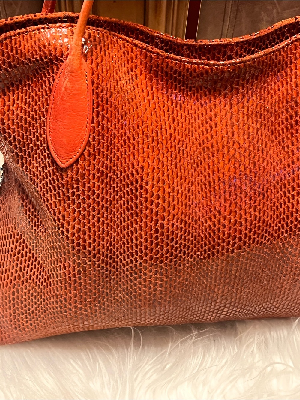Sorial  Velvety Soft Snake Embossed  Leather hobo shoulder bag - Picture 14 of 14